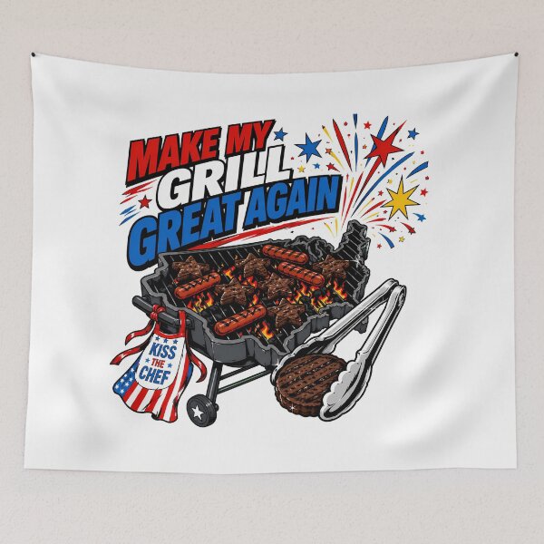 Item preview, Make My Grill Great Again Patriotic BBQ Dad designed and sold by chattsuede.