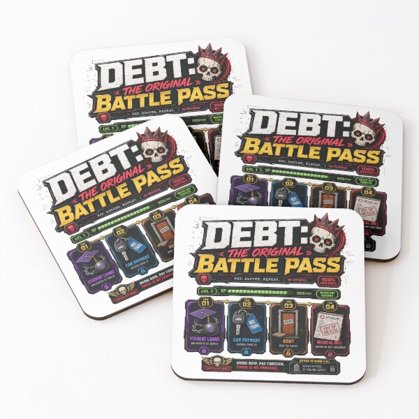 Item preview, Debt: The Original Battle Pass designed and sold by HellaDopeOrca.