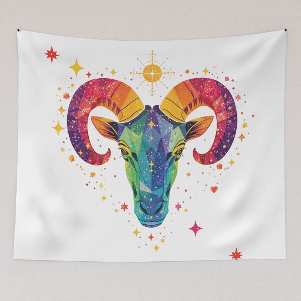 Item preview, Aries Rainbow Pride Zodiac Sign designed and sold by EchoPrint Co..