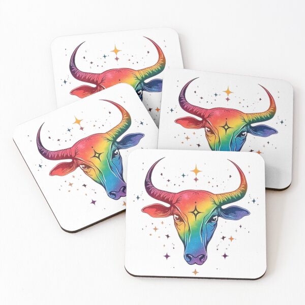 Item preview, Taurus Rainbow Pride Zodiac Sign designed and sold by EchoPrint Co..