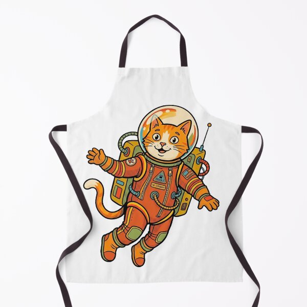 Item preview, Cat-Stronaut Floating in Space — Retro Comic Astronaut Cat Sticker designed and sold by Breezy Studio.