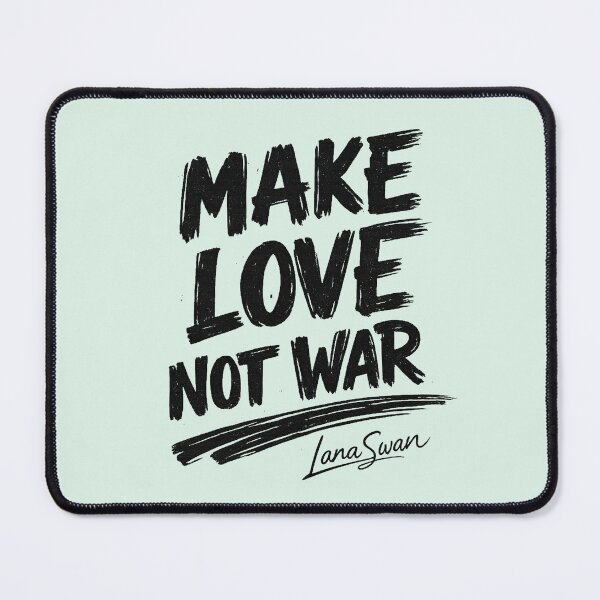 Item preview, MAKE LOVE NOT WAR | Mint Green Quote Art | Feel-Good Typography Design designed and sold by BlueberrySwan.