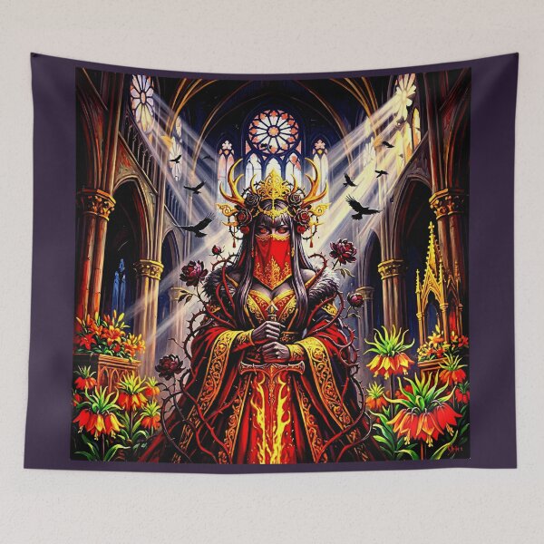 Item preview, Dark Gothic Art &amp; Fine Art Prints (1:1 Square Posters) designed and sold by Cyber-ART-Studio.