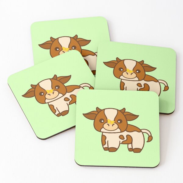 Item preview, Brown Cow with a Yellow Butterfly designed and sold by cowshroom.