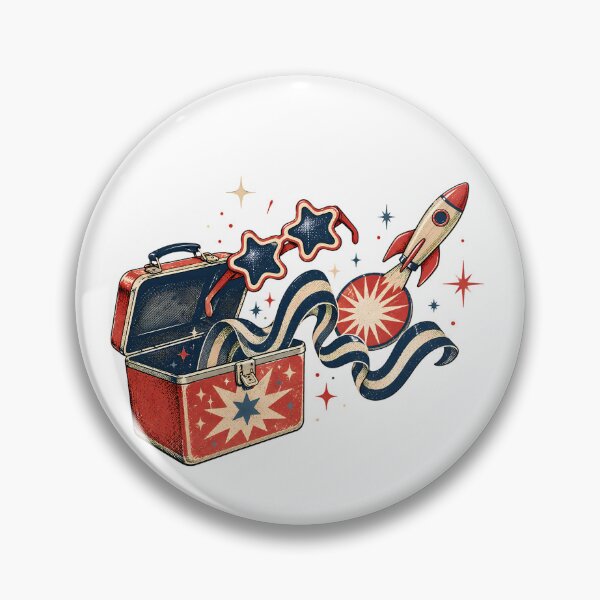 Item preview, Americana Star Rocket Lunchbox Distressed Vintage Patriotic designed and sold by chattsuede.