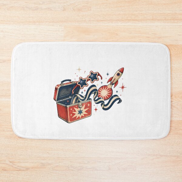 Item preview, Americana Star Rocket Lunchbox Distressed Vintage Patriotic designed and sold by chattsuede.