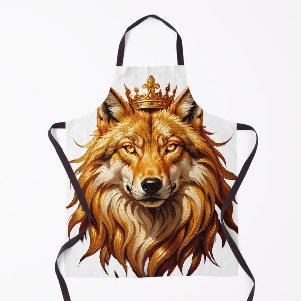 Item preview, Majestic Golden Crowned Wolf King Royal Portrait designed and sold by SupernovaNote.