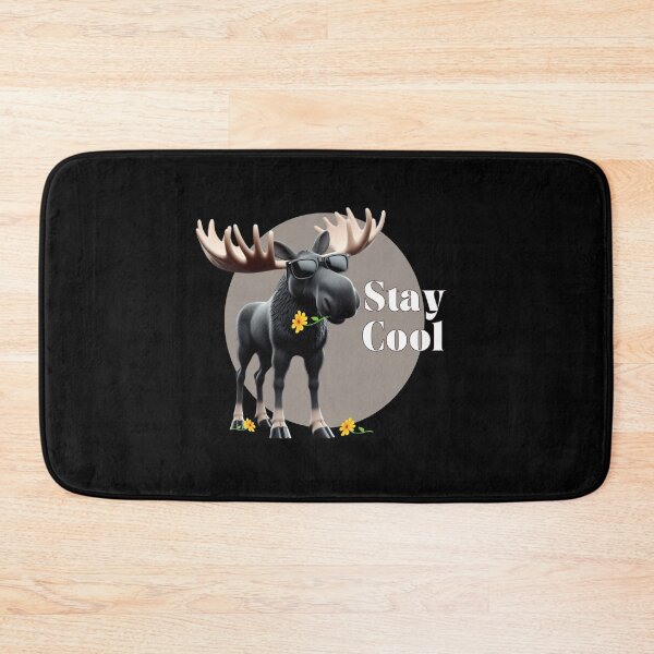 Item preview, Stay Cool Moose - Relaxed Moose in Sunglasses with Flower designed and sold by PatykArt.