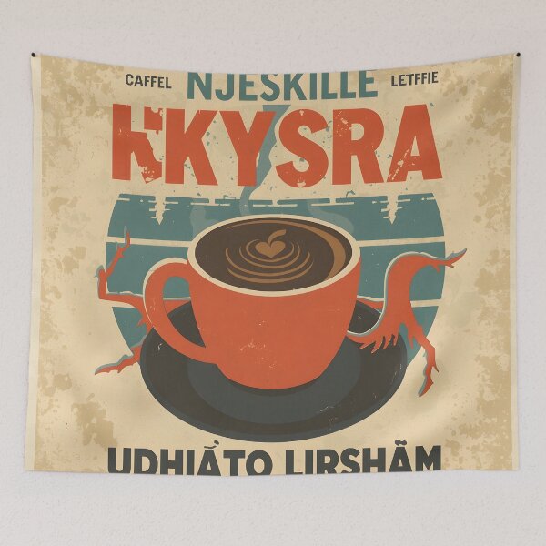 Item preview, Funny Albanian Coffee Poster — Vintage Retro Cafe Art designed and sold by Luna-Flow.
