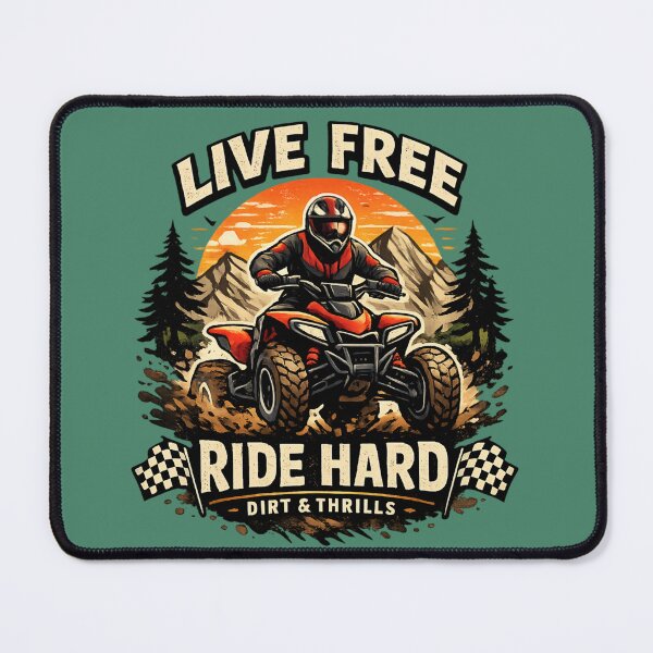 Item preview, Live Free Ride Hard – ATV Off-Road Adventure Rider designed and sold by SidTastic .