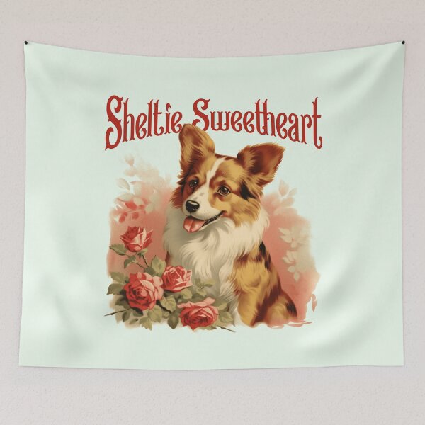 Item preview, Sheltie Sweetheart Cute Shetland Sheepdog Design | Floral Dog Lover Gift designed and sold by Sachie's Studio.
