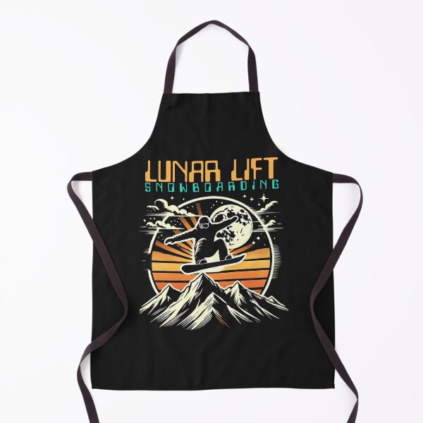 Item preview, Lunar Lift Snowboarding – Retro Mountain Snowboarder designed and sold by CraigDesignWork.