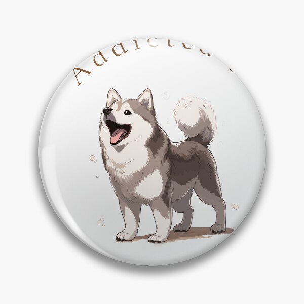 Item preview, Addicted to Huskies Funny Dog Lover Wall Art Print & Apparel designed and sold by MoodsOfMine.
