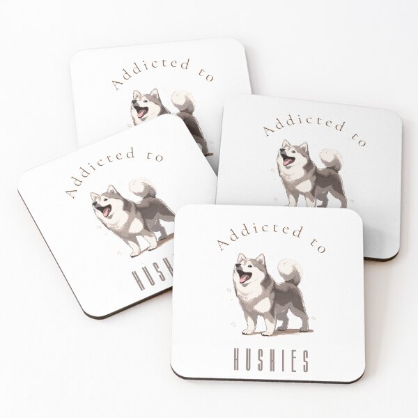 Item preview, Addicted to Huskies Funny Dog Lover Wall Art Print & Apparel designed and sold by MoodsOfMine.