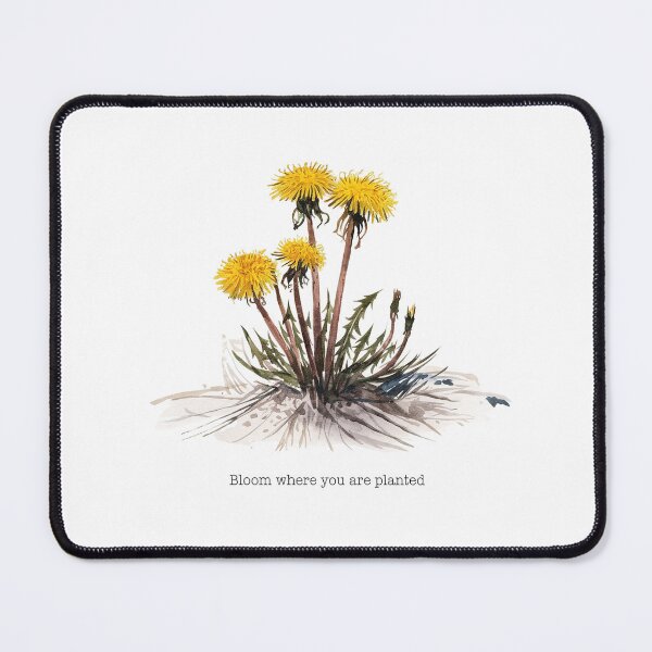 Item preview, Bloom Where You Are Planted Watercolor Dandelion Art designed and sold by Cool-cat-art.