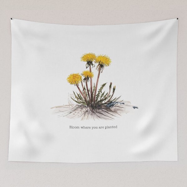Item preview, Bloom Where You Are Planted Watercolor Dandelion Art designed and sold by Cool-cat-art.