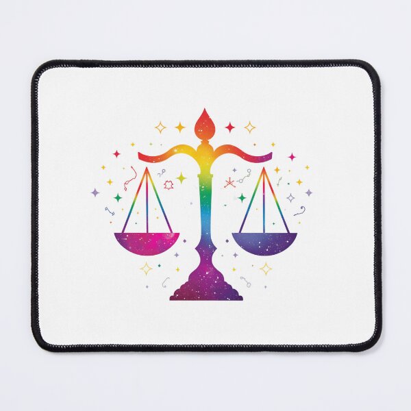 Item preview, Libra Rainbow Pride Zodiac Sign designed and sold by EchoPrint Co..