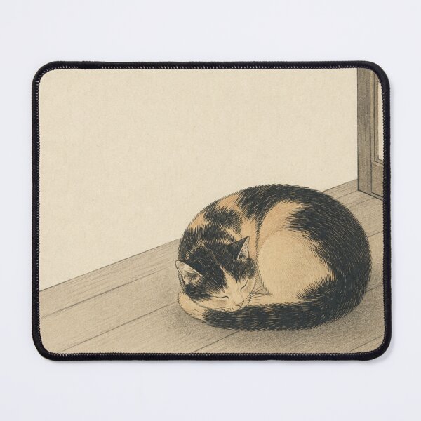 Item preview, Sleeping Calico Cat – Vintage Japanese Woodblock Style Edo Cats No. 3 designed and sold by Planthem.