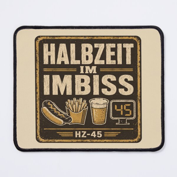 Item preview, HALBZEIT IM IMBISS German Football Snack designed and sold by POD DYNASTY.