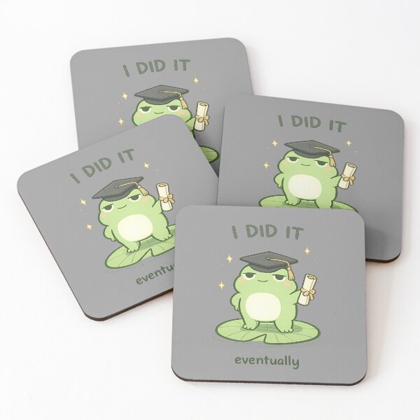 Item preview, Funny Frog Graduation Shirt — I Did It Eventually Graduate Frog Tee designed and sold by Moss & Mellow.