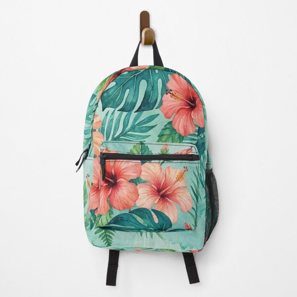 Item preview, Tropical Hibiscus and Monstera Watercolor Pattern designed and sold by Owcomm.