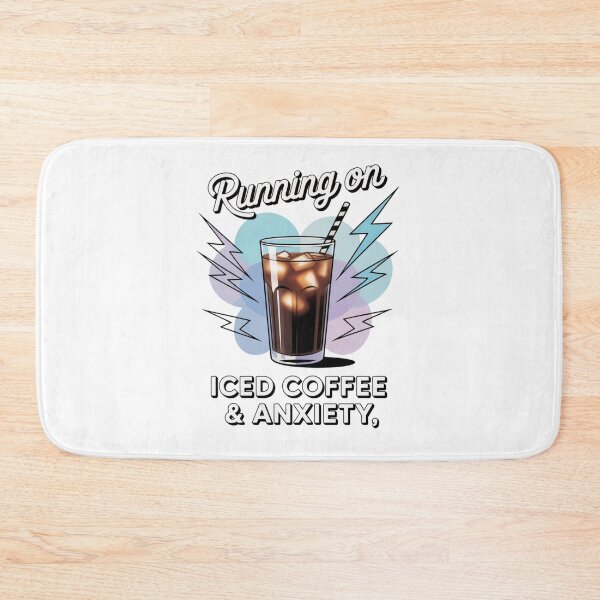 Item preview, Running on Iced Coffee and Anxiety Retro Drink Illustration designed and sold by DariaOltes.