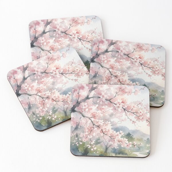 Item preview, Soft Watercolor Cherry Blossoms in Spring designed and sold by Owcomm.