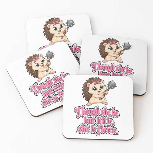 Item preview, Though she be little, she be fierce. Hedgehog, hoglet designed and sold by DaveNeurotic.