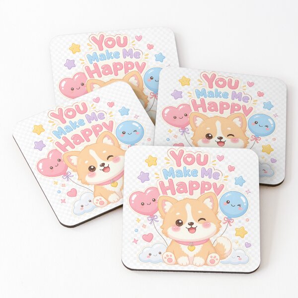 Item preview, You Make Me Happy — Cute Kawaii Corgi Puppy Art designed and sold by Luna-Flow.