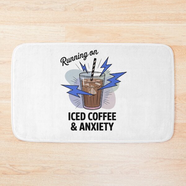 Item preview, Running on Iced Coffee and Anxiety Illustration designed and sold by DariaOltes.