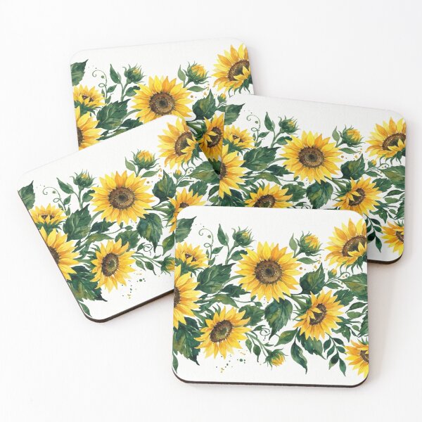 Item preview, Sunflower Watercolor Garden Arrangement designed and sold by Owcomm.