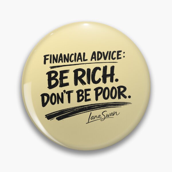 Item preview, BE RICH DON’T BE POOR | Funny Typography Print | Butter Yellow Statement Design designed and sold by BlueberrySwan.