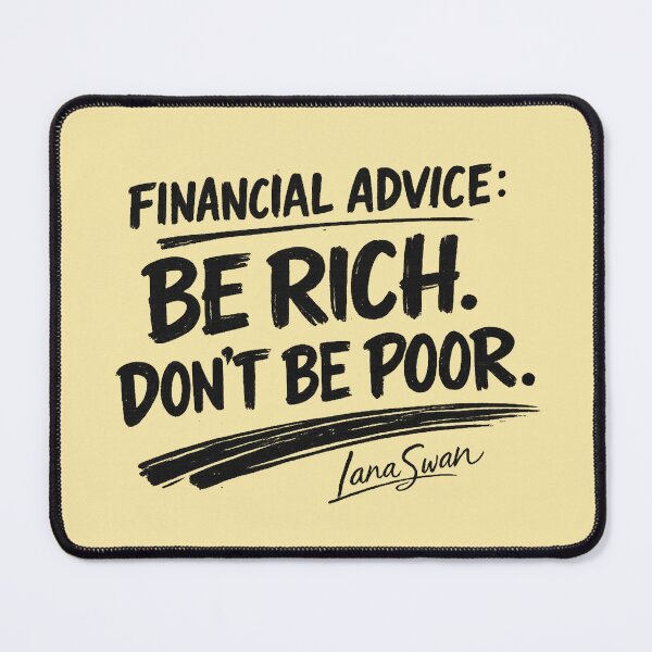 Item preview, BE RICH DON’T BE POOR | Funny Typography Print | Butter Yellow Statement Design designed and sold by BlueberrySwan.
