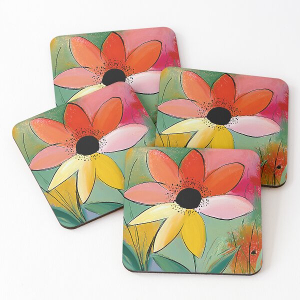 Item preview, Garden of Radiant Color - Blooming Flowers Alive with Bold Reds Yellows and Greens designed and sold by OlfactoART Studio.