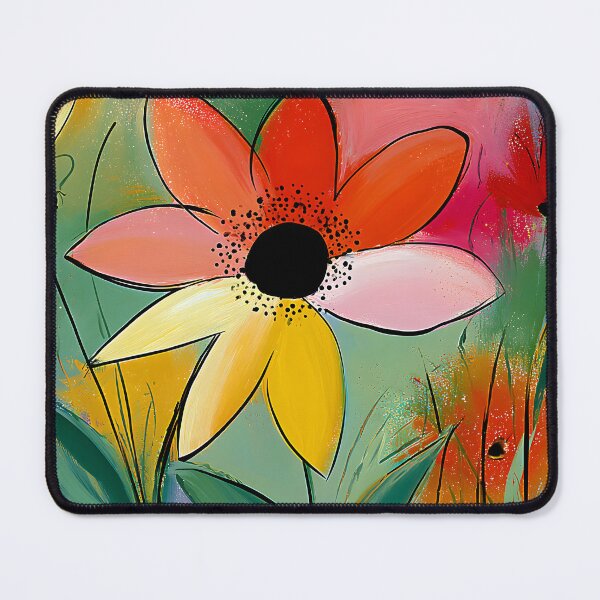 Item preview, Garden of Radiant Color - Blooming Flowers Alive with Bold Reds Yellows and Greens designed and sold by OlfactoART Studio.