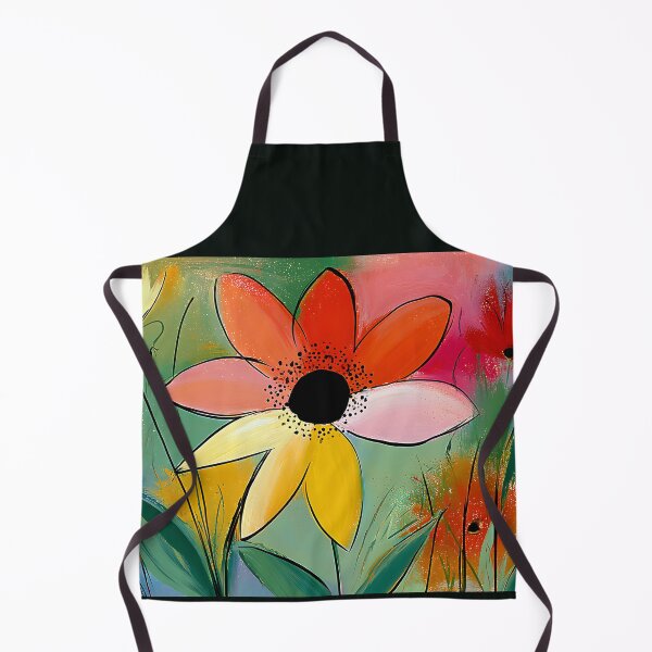 Item preview, Garden of Radiant Color - Blooming Flowers Alive with Bold Reds Yellows and Greens designed and sold by OlfactoART Studio.