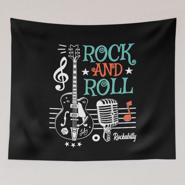 Item preview, Rockabilly Music Classic Rock and Roll Guitar Sock Hop Retro Style Biker designed and sold by MemphisCenter.