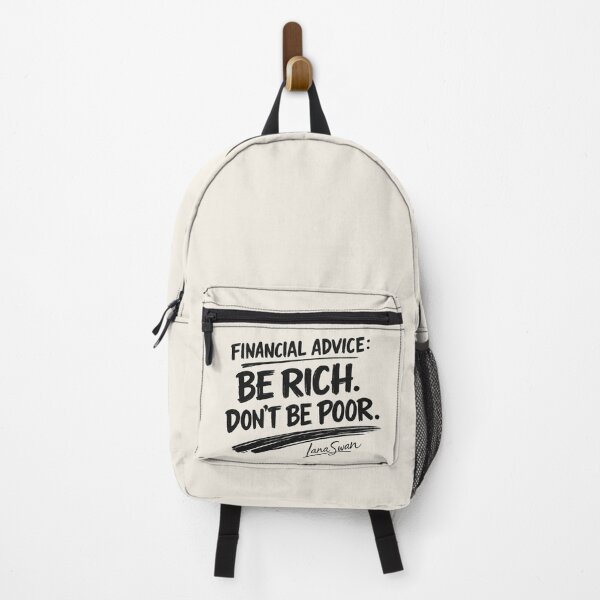 Item preview, BE RICH DON’T BE POOR | Dry Humor Typography | Cream Quote Design designed and sold by Baroness Swan.