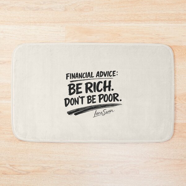 Item preview, BE RICH DON’T BE POOR | Dry Humor Typography | Cream Quote Design designed and sold by BlueberrySwan.