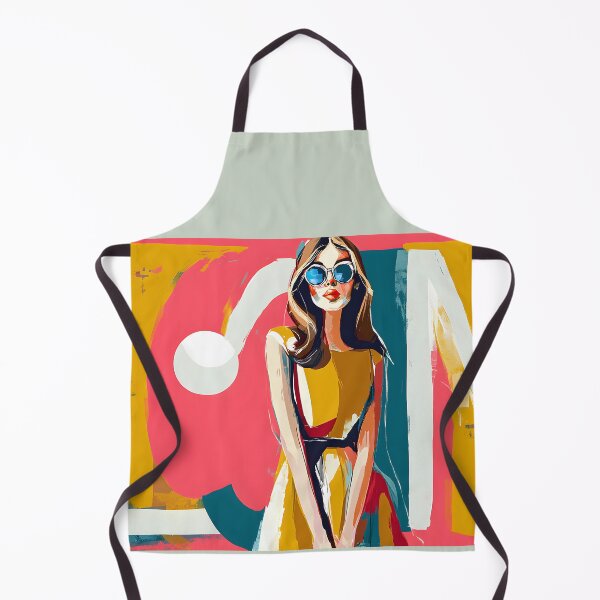 Item preview, Fashion Forward in Color - Woman in Blue Sunglasses and Yellow Dress with Bold Pop Art Flair designed and sold by OlfactoART Studio.