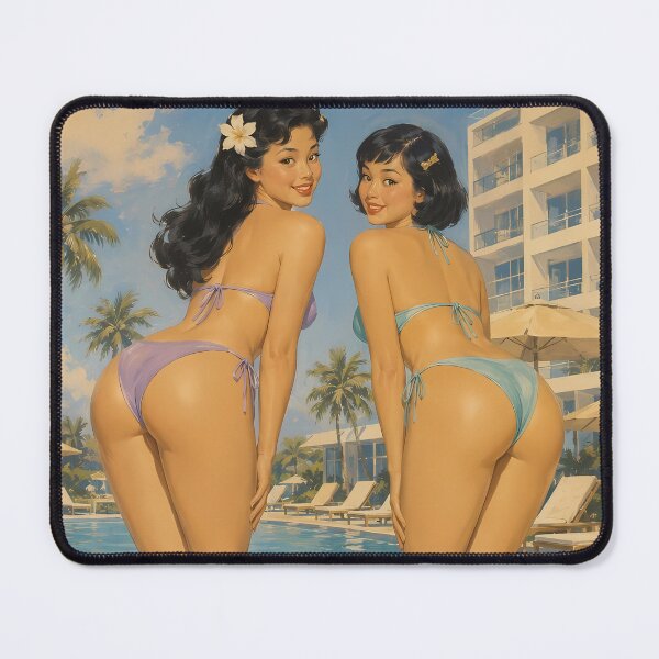 Item preview, Vintage Pinup Pool Party Girls – Retro Bikini Babes Summer Aesthetic designed and sold by Cosplayvintage.