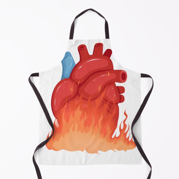 Item preview, Anatomical Human Heart on Fire Dark Aesthetic Grunge Tattoo designed and sold by vibecraft_studio2.