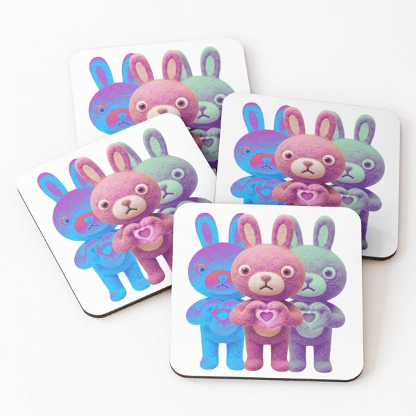 Item preview, YOusagi Trio | Kawaii Bunny Art | Cute but Make it Creepy designed and sold by YOHAKU.489.
