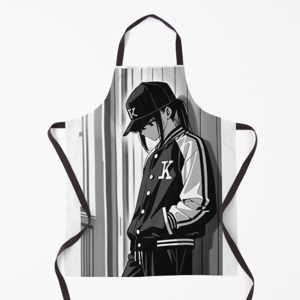 Item preview, Fashion - Man in Black Varsity Jacket Snapback Streetwear Anime Variant 5 designed and sold by AnimeShin.