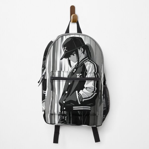 Item preview, Fashion - Man in Black Varsity Jacket Snapback Streetwear Anime Variant 5 designed and sold by AnimeShin.