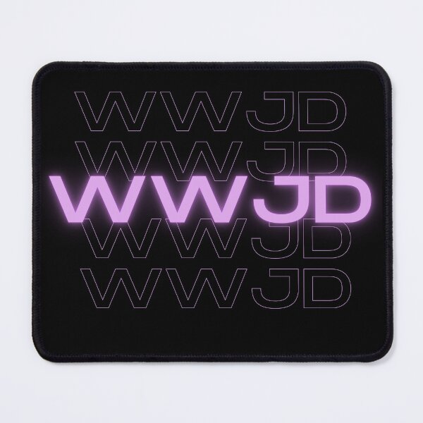 Item preview, WWJD Purple Neon Christian Streetwear Design designed and sold by TheLampClothing.