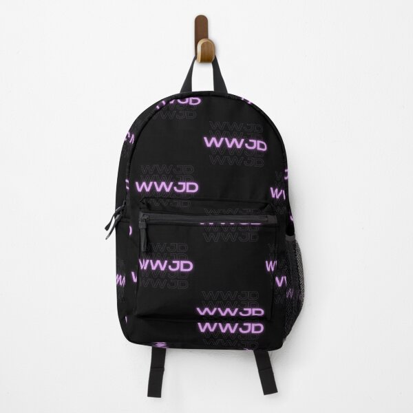 Item preview, WWJD Purple Neon Christian Streetwear Design designed and sold by TheLampClothing.