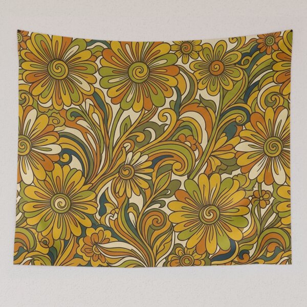 Item preview, Vintage 70s Retro Floral Pattern designed and sold by Owcomm.