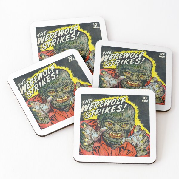 Item preview, The Werewolf Strikes Vintage 1950s Pre-Code Horror Comic Cover designed and sold by Lilith.3x313 Vault.