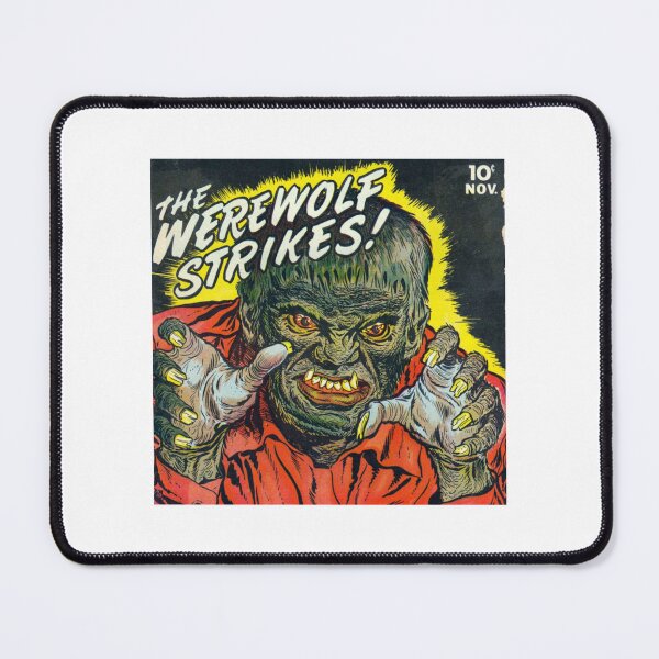 Item preview, The Werewolf Strikes Vintage 1950s Pre-Code Horror Comic Cover designed and sold by Lilith.3x313 Vault.